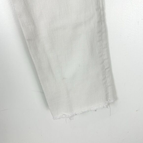 MOTHER THE MID RISE DAZZLER CROP FRAY Cream Puffs Size 27 - Picture 12 of 15